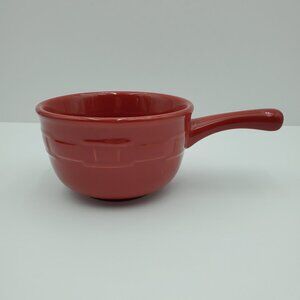 Longaberger Woven Traditions Tomato Red Chili Bowl Handled Soup Chowder Bowl